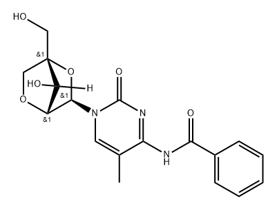 N4-Banzoyl-5-methyl-2'-O,4'-C-methylenecytidine Struktur