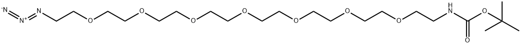 BocNH-PEG7-CH2CH2N3 Struktur