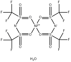 Nickel, bis[1,1,1-trifluoro-N-[(trifluoromethyl)sulfonyl-κO]methanesulfonamidato-κO]-, hydrate (1:) Struktur