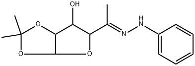 1-O,2-O-Isopropylidene-6-deoxy-α-D-xylo-5-hexosulofuranose phenyl hydrazone Struktur