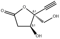 D-erythro-Pentonic acid, 2-deoxy-4-C-ethynyl-, γ-lactone Struktur