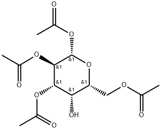 β-D-Galactopyranose, 1,2,3,6-tetraacetate Struktur