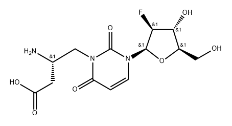 2'-Deoxy-2'-fluoro- N3-(2S)-(2-aMino-3-carbonyl]propyl-beta-D-arabinouridine Struktur