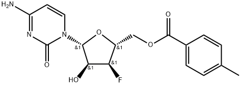 5'-O-Toluyl-3'-deoxy-3'-fluorocytidine Struktur