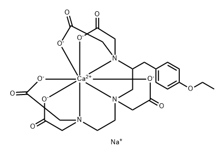 Calciate(3-), [N-[(2S)-2-[bis[(carboxy-κO)methyl]amino-κN]-3-(4-ethoxyphenyl)propyl]-N-[2-[bis[(carboxy-κO)methyl]amino-κN]ethyl]glycinato(5-)-κN,κO]-, sodium (1:3), (SA-8-11252634)- Struktur