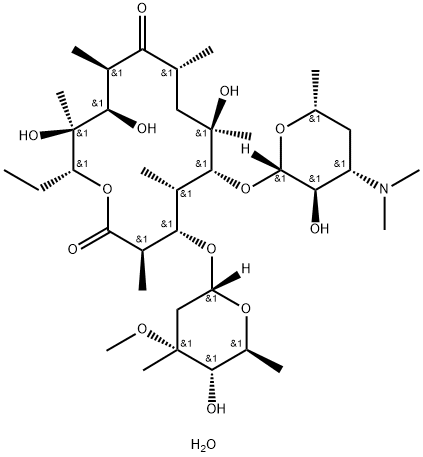 Erythromycin, hydrate (1:) Struktur