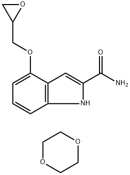 4-GLYCIDYLOXY-2-INDOLECARBOXAMIDE, COMPO UND WITH 1,4-DIOXANE (2:1), 97 Struktur