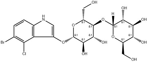 5-Bromo-4-chloro-3-indolyl a-D-maltopyranoside Struktur