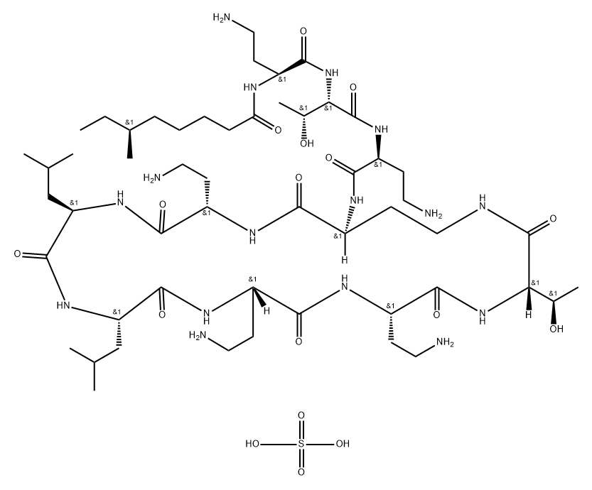 Polymyxin E1, sulfate (1:) Struktur