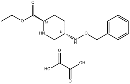 Ethyl (2S,5S)-5-((benzyloxy)amino)piperidine-2-carboxylate oxalate Struktur