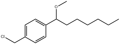 1-(Chloromethyl)-4-(1-methoxyheptyl)benzene Struktur