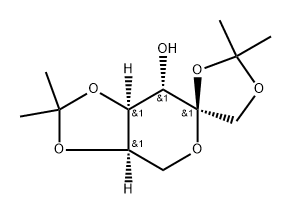 (3aR,3aβ,6R,7aβ)-2,2,2',2'-Tetramethyl-3a,4,7,7a-tetrahydrospiro[6H-1,3-dioxolo[4,5-c]pyran-6,4'-[1,3]dioxolane]-7β-ol Struktur