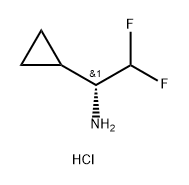 Cyclopropanemethanamine, α-(difluoromethyl)-, hydrochloride (1:1), (αR)- Struktur