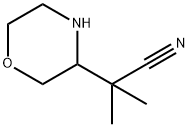 3-Morpholineacetonitrile, α,α-dimethyl- Struktur