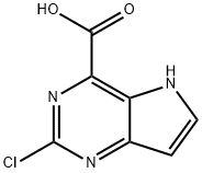 2-Chloro-5H-pyrrolo[3,2-d]pyrimidine-4-carboxylic acid Struktur