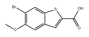 6-bromo-5-methoxybenzo[b]thiophene-2-carboxylic acid Struktur