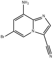 8-amino-6-bromoimidazo[1,2-a]pyridine-3-carbonitrile Struktur