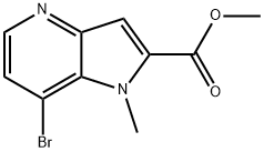 methyl 7-bromo-1-methyl-1H-pyrrolo[3,2-b]pyridine-2-carboxylate Struktur