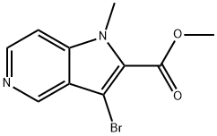 methyl 3-bromo-1-methyl-1H-pyrrolo[3,2-c]pyridine-2-carboxylate Struktur