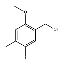 (5-iodo-2-methoxy-4-methylphenyl)methanol Struktur