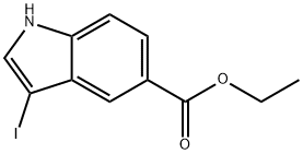 ethyl 3-iodo-1H-indole-5-carboxylate Struktur