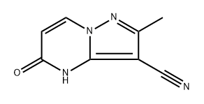 5-hydroxy-2-methylpyrazolo[1,5-a]pyrimidine-3-carbonitrile Struktur