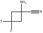 1-amino-3,3-difluorocyclobutane-1-carbonitrile Struktur