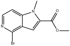 methyl 4-bromo-1-methyl-1H-pyrrolo[3,2-c]pyridine-2-carboxylate Struktur