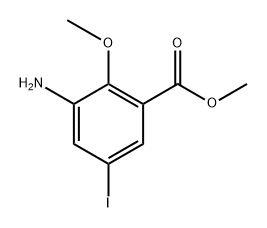 methyl 3-amino-5-iodo-2-methoxybenzoate Struktur