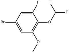 5-Bromo-2-(difluoromethoxy)-1-fluoro-3-methoxybenzene Struktur