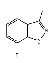 7-fluoro-3-iodo-4-methyl-1H-indazole Struktur