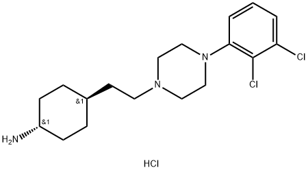 (1R,4R)-4-(2-(4-(2,3-Dichlorophenyl)piperazin-1-yl)ethyl)cyclohexanamine Hydrochloride Struktur