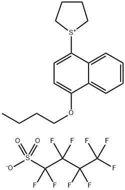 1-(4-Butoxy-1-naphthalenyl)tetrahydro-thiophenium salt with 1,1,2,2,3,3,4,4,4-nonafluoro-1-butanesulfonic acid (1:1) Struktur