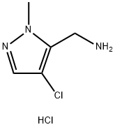 (4-Chloro-1-methyl-1h-pyrazol-5-yl)methanamine dihydrochloride Struktur