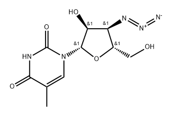 3'-Azido-3'-deoxy-5-methyl-beta-L-uridine Struktur