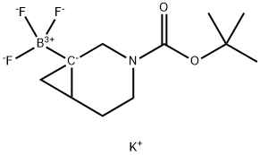 potassium (3-(tert-butoxycarbonyl)-3-azabicyclo[4.1.0]heptan-1-yl)trifluoroborate Struktur