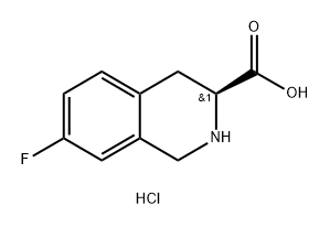 (3S)-7-FLUORO-1,2,3,4-TETRAHYDROISOQUINOLINE-3-CARBOXYLIC A Struktur