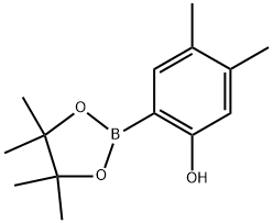 4,5-Dimethyl-2-(4,4,5,5-tetramethyl-1,3,2-dioxaborolan-2-yl)phenol Struktur