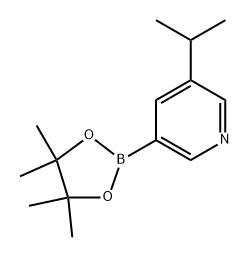 3-Isopropyl-5-(4,4,5,5-tetramethyl-1,3,2-dioxaborolan-2-yl)pyridine Struktur