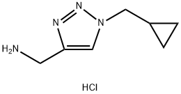 (1-(cyclopropylmethyl)-1h-1,2,3-triazol-4-yl)methanamine dihydrochloride Struktur