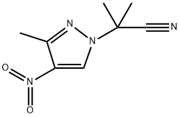 1H-Pyrazole-1-acetonitrile, α,α,3-trimethyl-4-nitro- Struktur