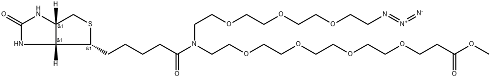 N-(Azido-PEG3)-N-Biotin-PEG4-methyl ester 結(jié)構(gòu)式