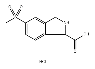 1H-Isoindole-1-carboxylic acid, 2,3-dihydro-5-(methylsulfonyl)-, hydrochloride (1:1) Struktur