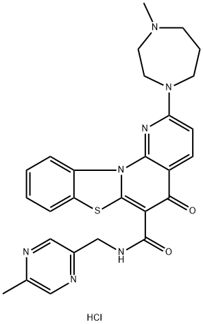 CX-5416 hydrochloride Struktur