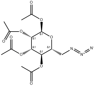 α-D-Mannopyranose, 6-azido-6-deoxy-, 1,2,3,4-tetraacetate Struktur