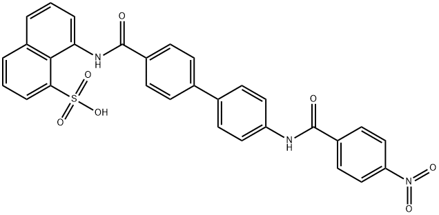 8-[[[4′-[(4-Nitrobenzoyl)amino][1,1′-biphenyl]-4-yl]carbonyl]amino]-1-naphthalenesulfonic acid Struktur