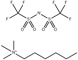 TRIMETHYL HEXYL AMMONIUM BIS(TRIFLUOROMETHANESULFONYL)IMIDE Struktur