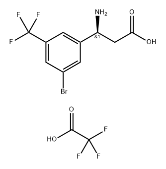 (S)-3-amino-3-(3-bromo-5-(trifluoromethyl)phenyl)propanoic acid Struktur