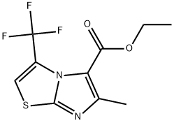 ethyl 6-methyl-3-(trifluoromethyl)imidazo[2,1-b]thiazole-5-carboxylate Struktur