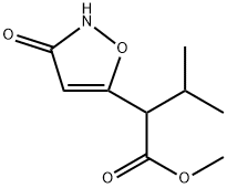 5-Isoxazoleacetic acid, 2,3-dihydro-α-(1-methylethyl)-3-oxo-, methyl ester Struktur